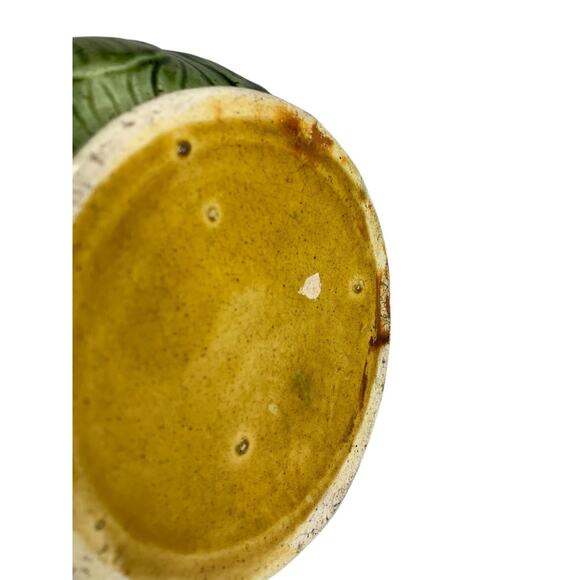 Antique Majolica Hummingbird Vase 8.5 Inch Cobalt Chips - Picture 6 of 11